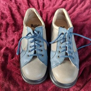 Dr Martens Bowling Style Oxford Shoes -size 11 UK  11.5 US blue and beige